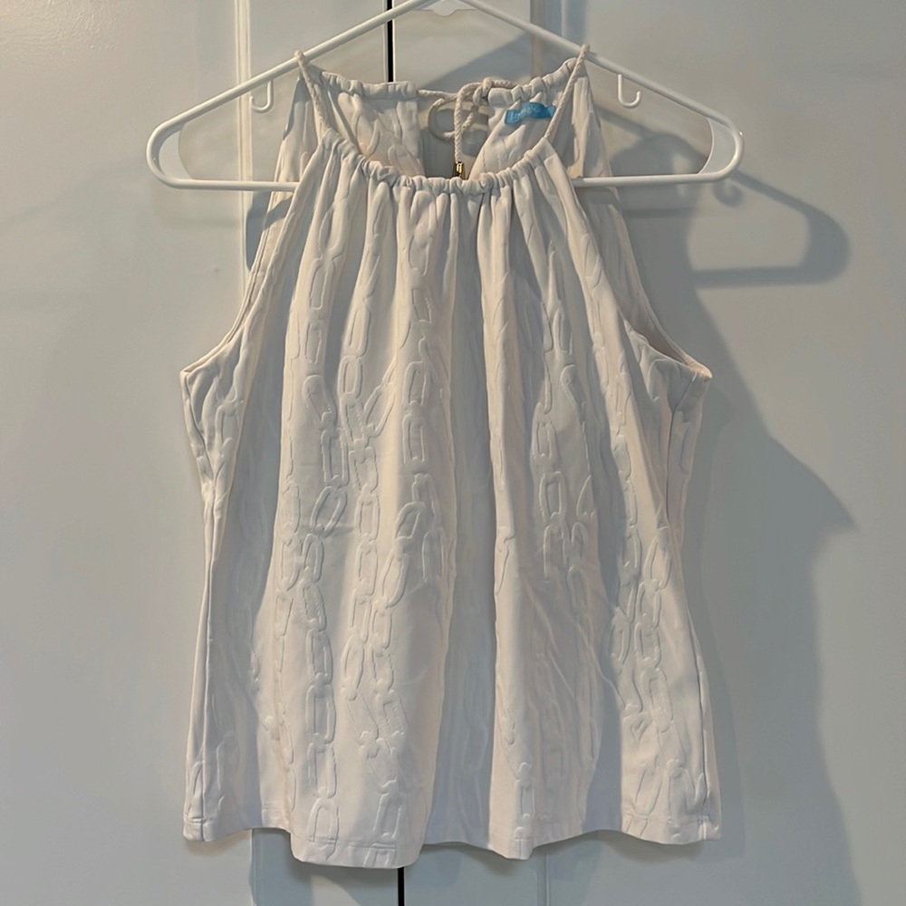 J. McLaughlin White Halter tank size S